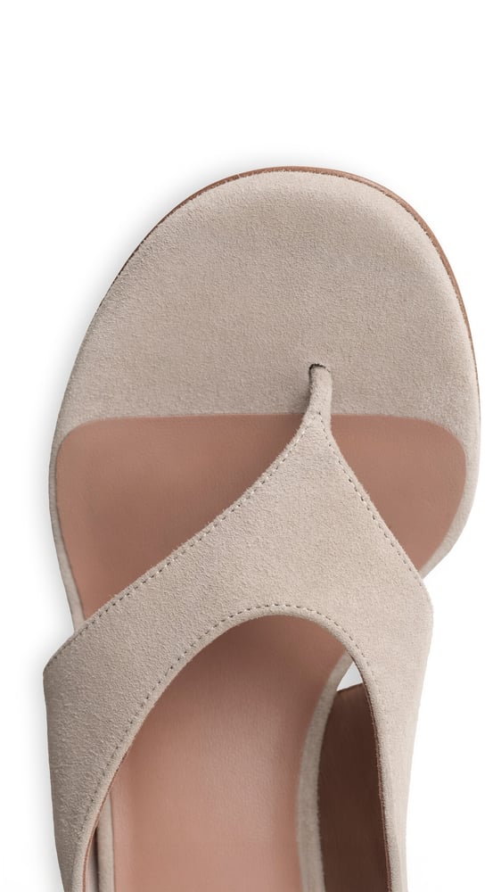 MULES TONG COMPENSEES EN SUEDE