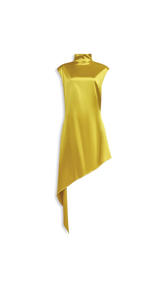 ROBE À POINTE EN SATIN