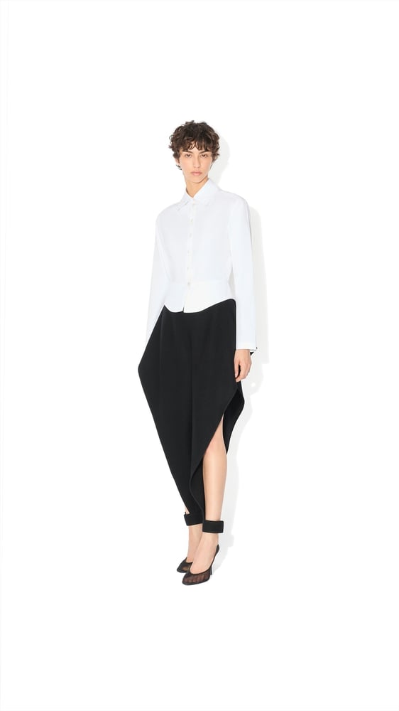 PANTALON TRIANGLE EN LAINE FEUTRÉE