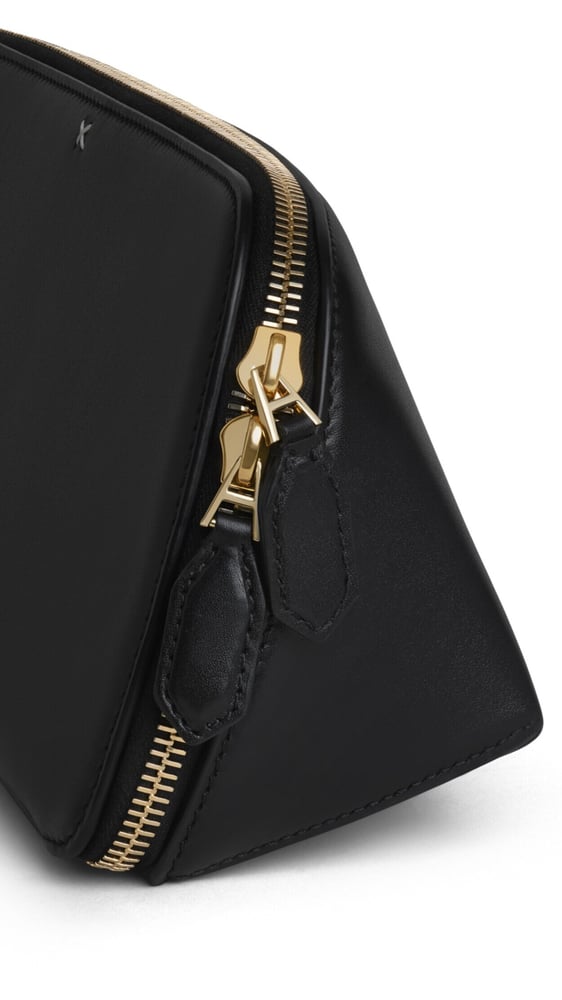 DELTA CLUTCH EN CUIR LISSE