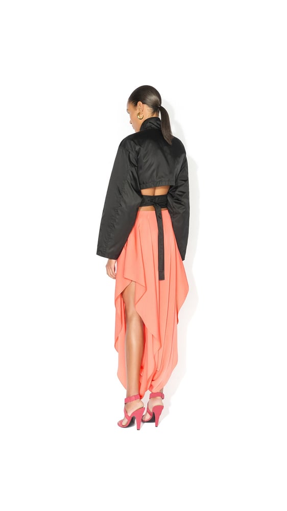 BOMBER À CEINTURE EN TAFFETA