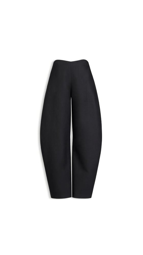 PANTALON ROND EN CRÊPE DE LAINE
