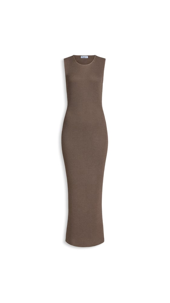 ROBE MIDI EN MAILLE GAUFRÉE