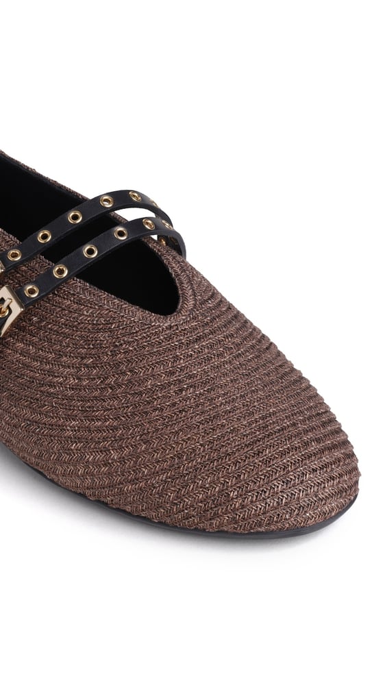 BALLERINES EN PAILLE TRESSÉE