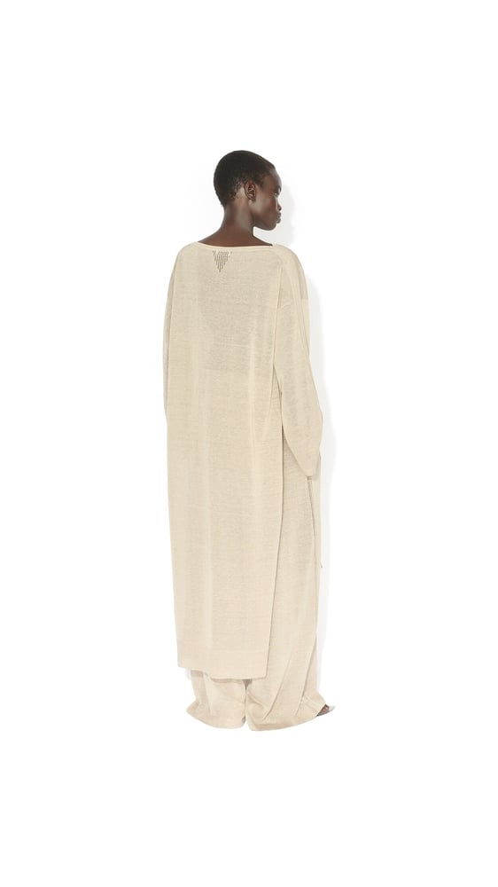 ROBE CAFTAN EN LIN ET SOIE