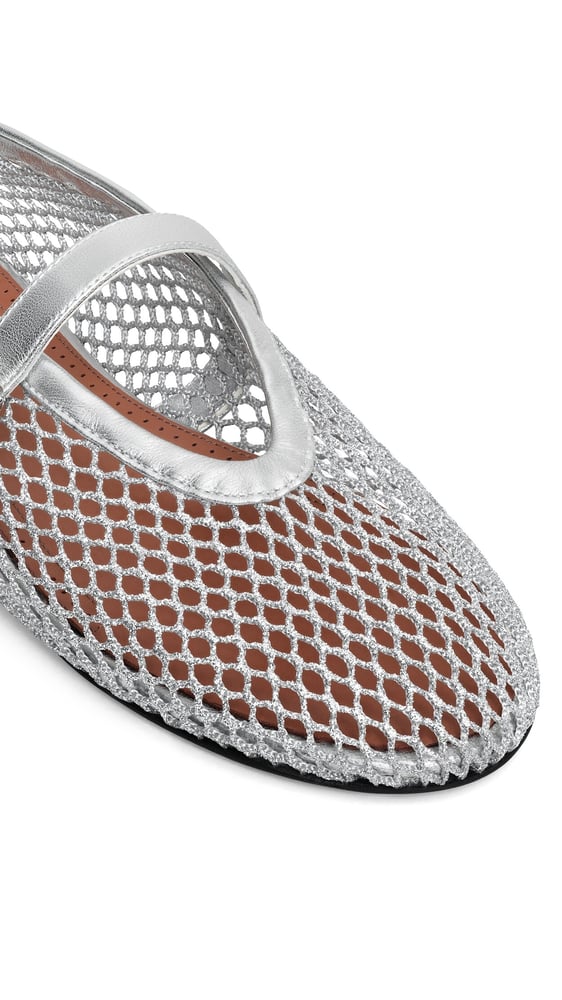 BALLERINES EN RÉSILLE LAMINÉE