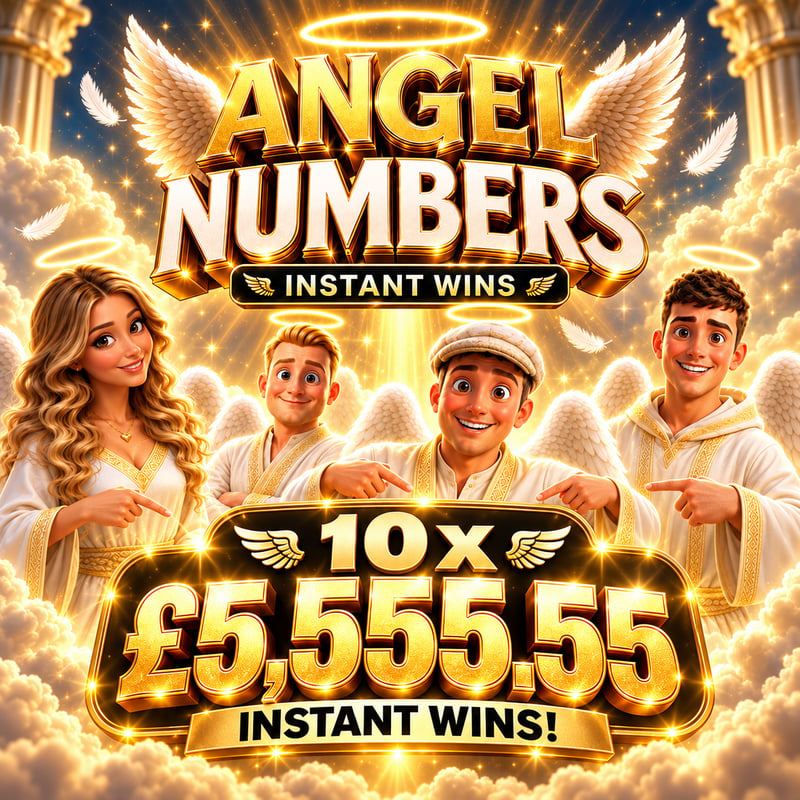 ANGEL NUMBERS - 10 x £5555.55 INSTANT WINS