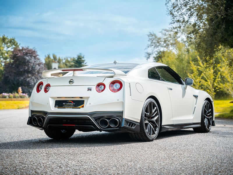 White Nissan GT-R Prestige
