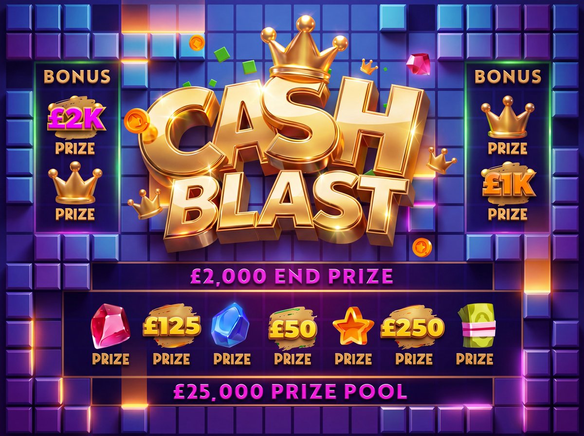 Cash Blast- £25k Prize Pool - 1 in 4 Chance to Win!