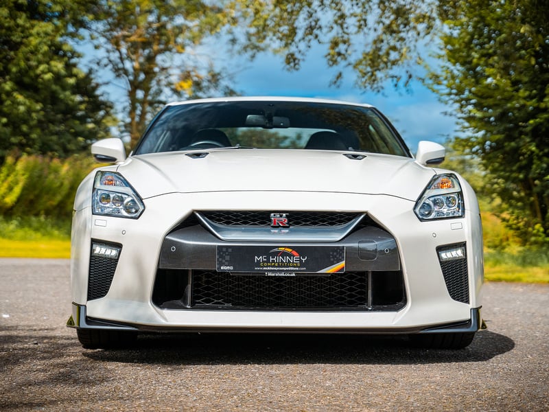 White Nissan GT-R Prestige