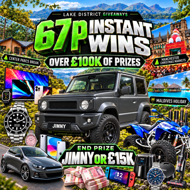 67p Instant Wins - Suzuki Jimny or £15,000 End Prize