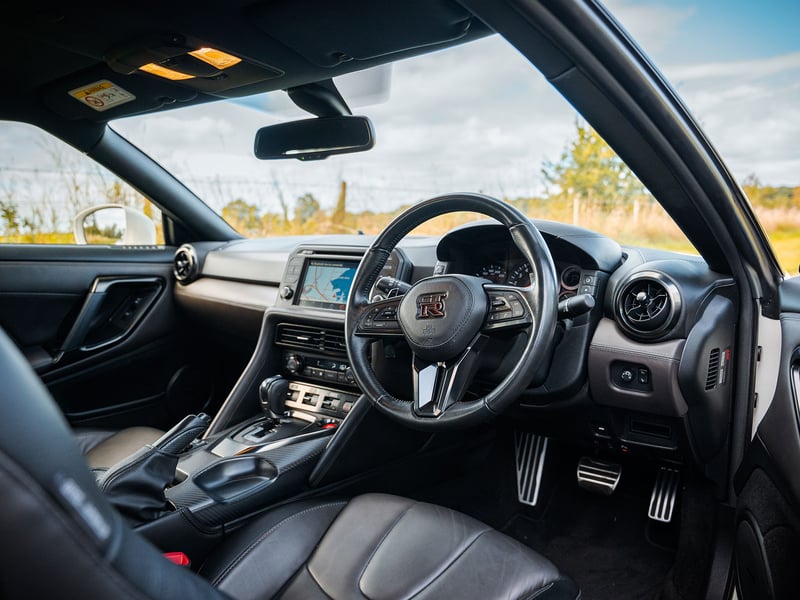 White Nissan GT-R Prestige