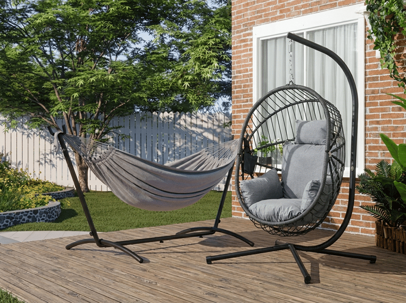 Egg Chair & Double Hammock Set - Autodraw