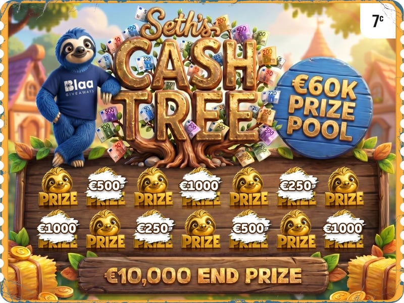 Seths Cash Tree - €60k Prize Pool - €10k End Prize