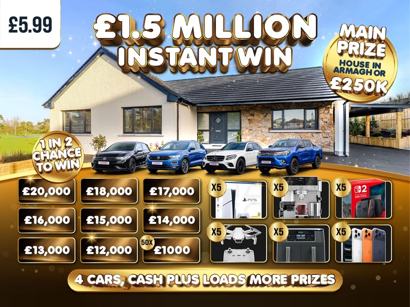 MEGA £1.5 Million House Instant Win!
