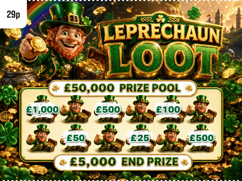Leprechaun Loot - 50k Prize pool - £5k End Prize!