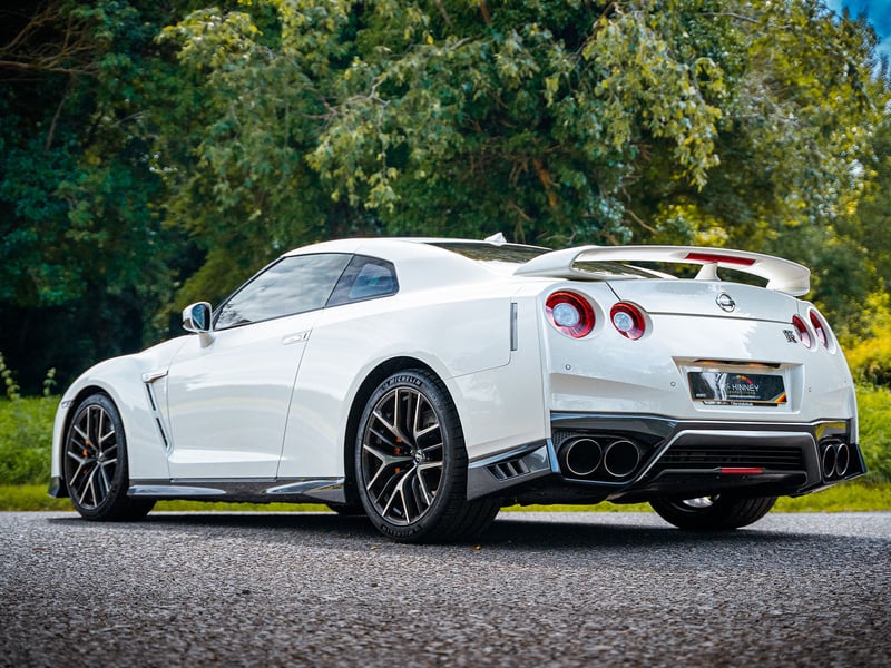 White Nissan GT-R Prestige