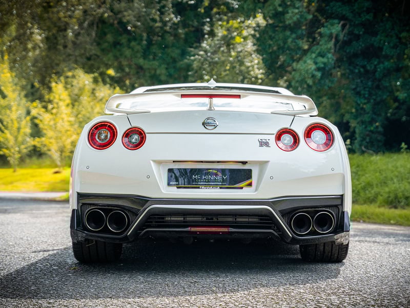 White Nissan GT-R Prestige