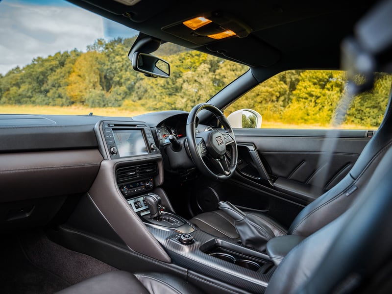White Nissan GT-R Prestige
