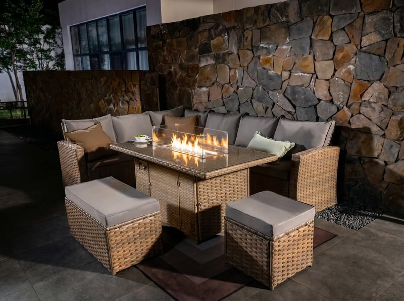 Rosen Wicker Garden Lounge Set 