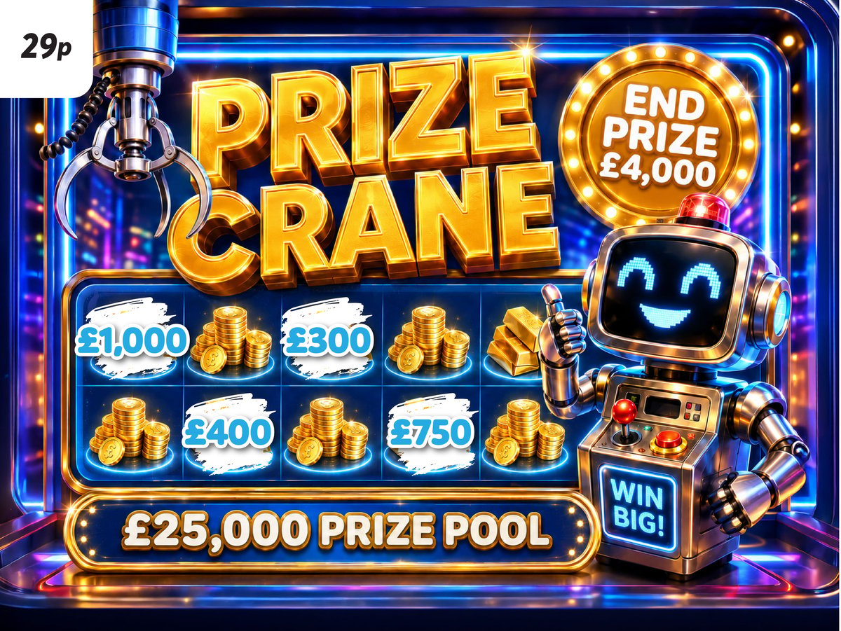 Prize Crane - £25k Prize Pot - £4k end prize