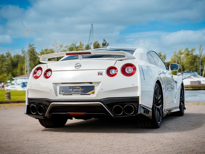 White Nissan GT-R Prestige