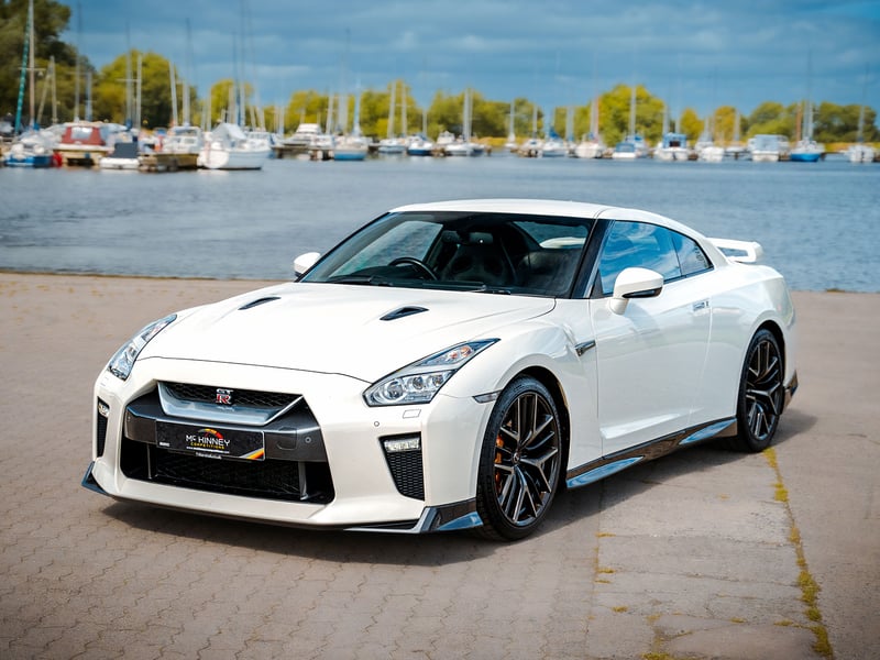 White Nissan GT-R Prestige