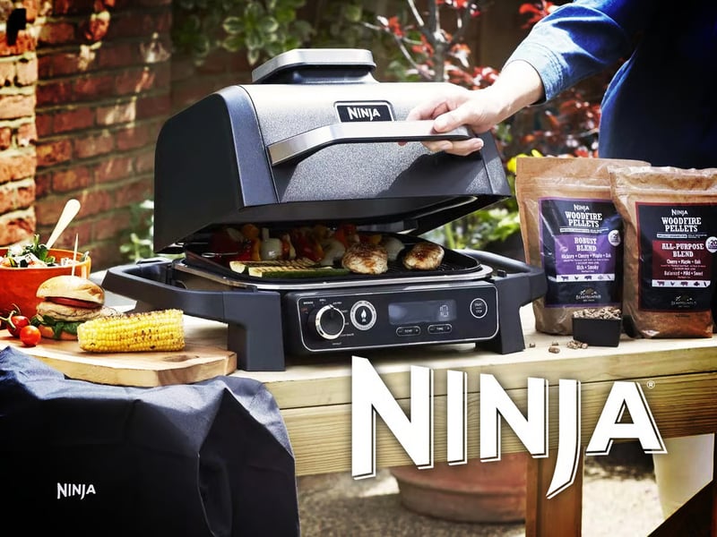WIN Ninja Woodfire Electric Grill & Smoker BBQ #2
