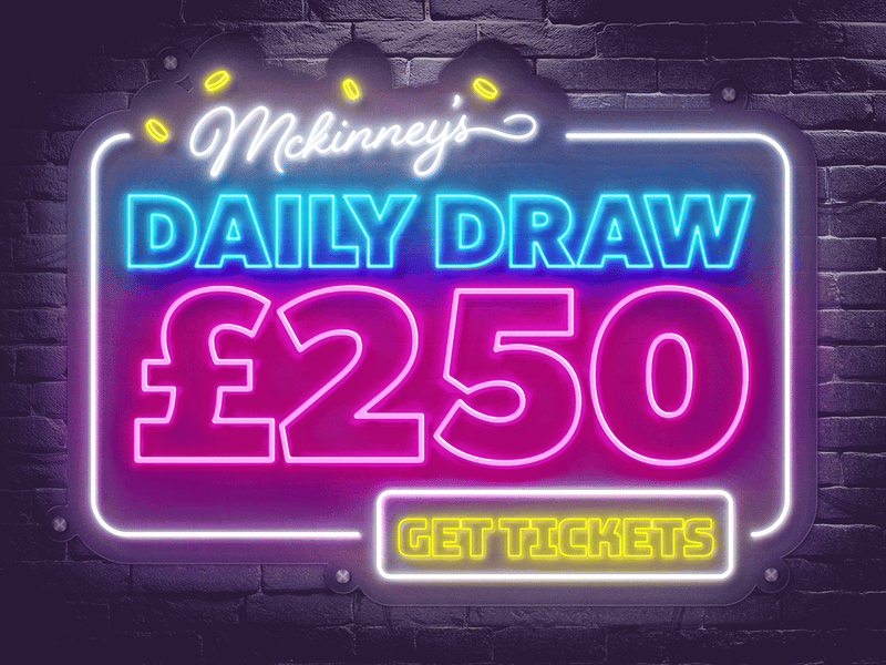 WIN £250 CASH Monday - 9pm Autodraw