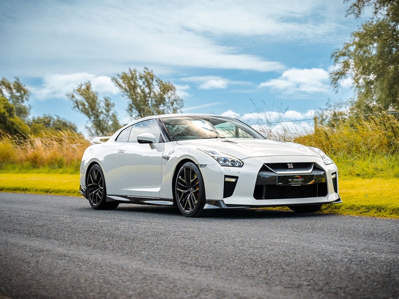 White Nissan GT-R Prestige