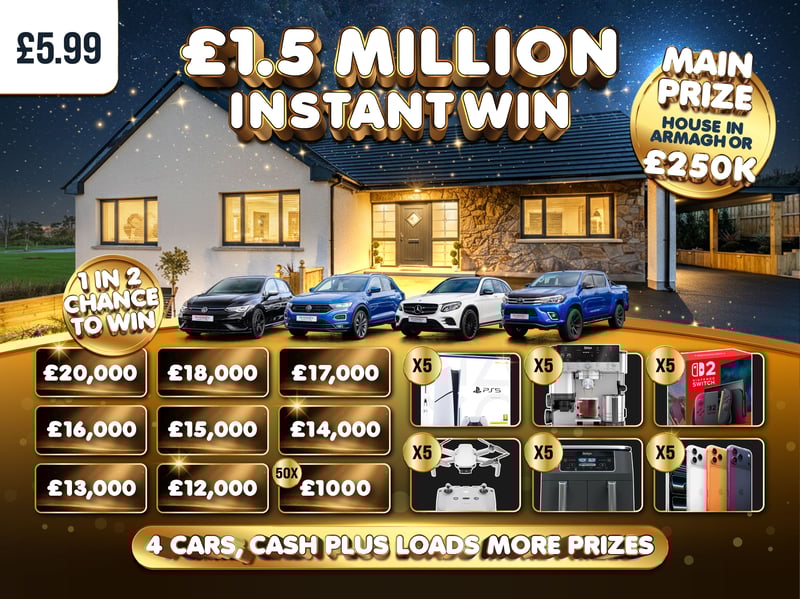 MEGA £1.5 Million House Instant Win!
