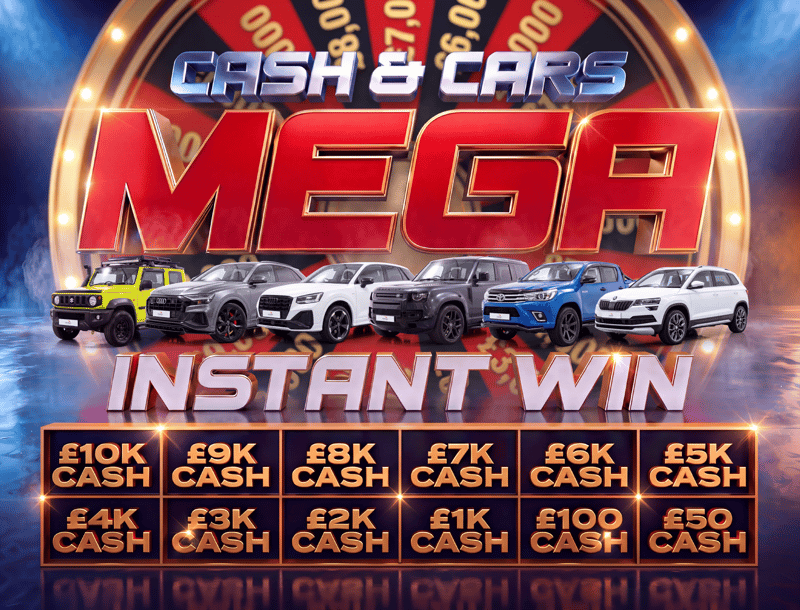 Cars and Cash Mega Instant Win