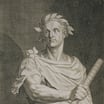Engraved portrait of Julius Caesar, Roman ruler, after Titian, 16th century.