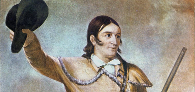 Davy Crockett folk hero frontiersman for history quiz