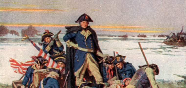 American Revolutionary War battle scene for history quiz