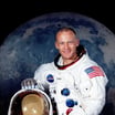 Neil Armstrong first moonwalker astronaut for history quiz