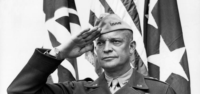 President Dwight Eisenhower portrait for history quiz
