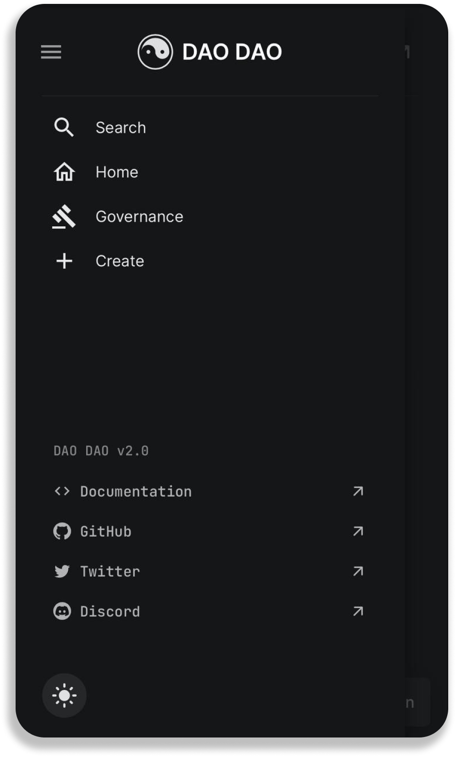 DAODAO sidebar