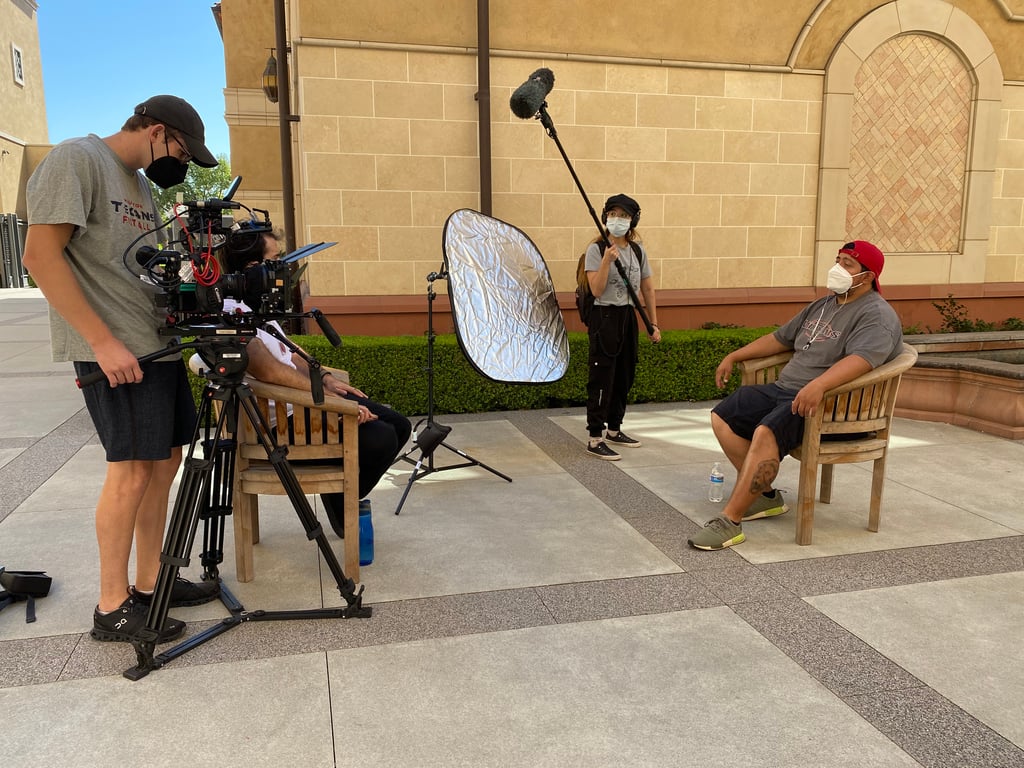 Camera test shot during Bad Hombrewood production