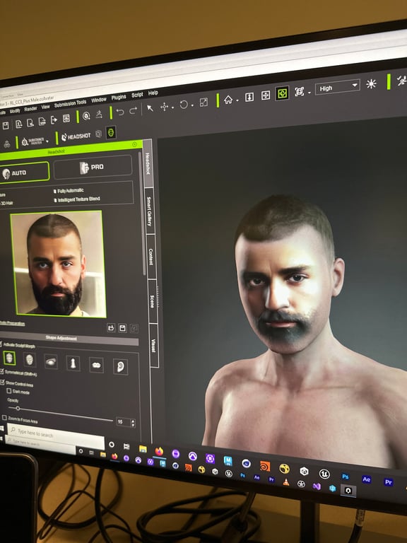 AI generated image used in creating Nathan character model