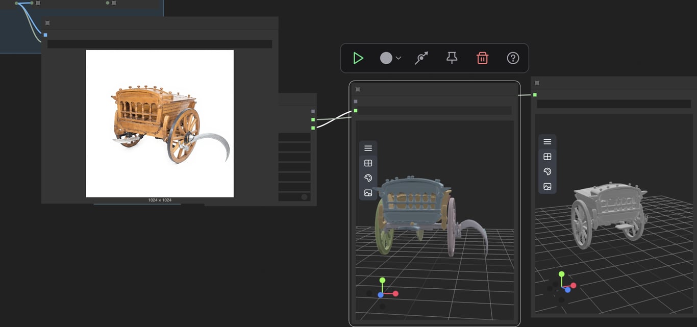 3D chariot mesh from PartPacker