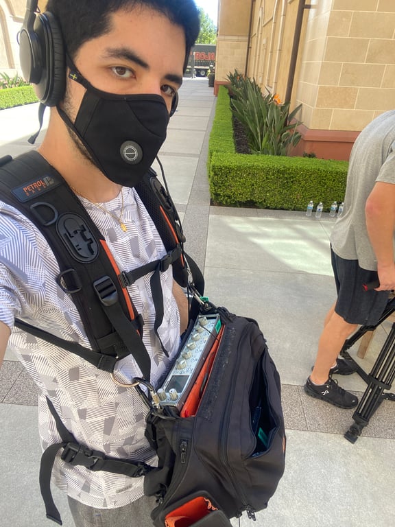 Sound mixing board and equipment setup for Bad Hombrewood