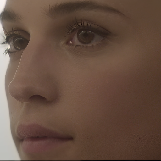 Sample training image closeup of Ava with caption