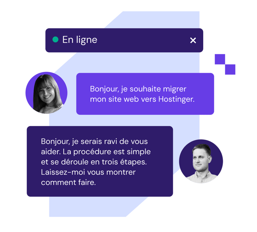 Support francophone disponible 24 h/24, 7 j/7