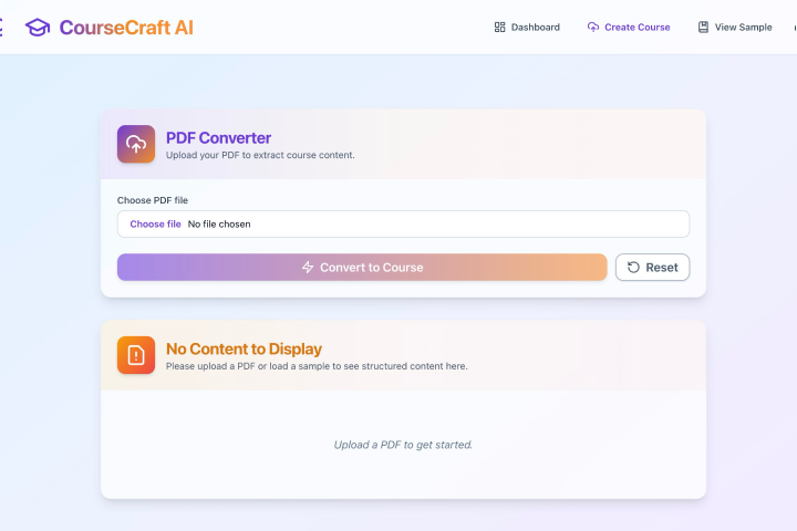 Conversor de PDF em cursos