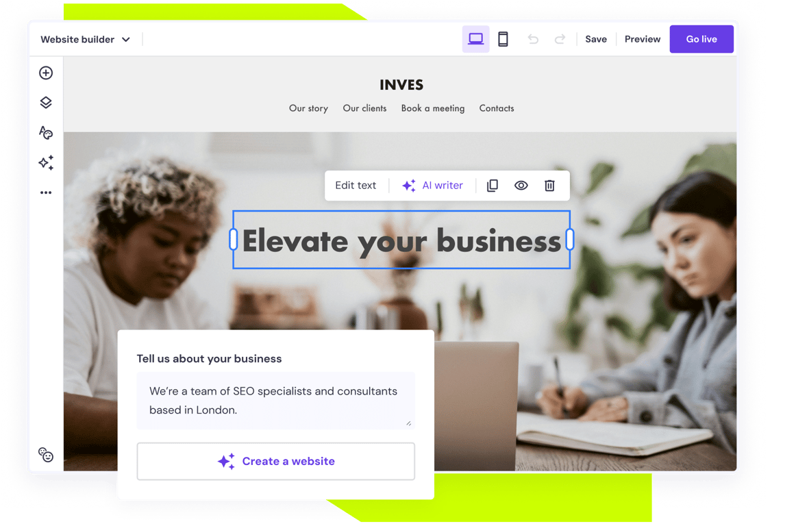 <span class='header__heading-discount'>Create your dream website</span> easily with AI