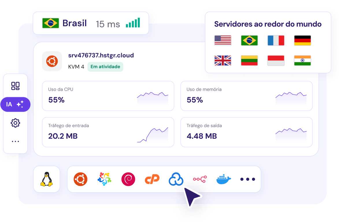 Hospedagem VPS com mais poder e controle