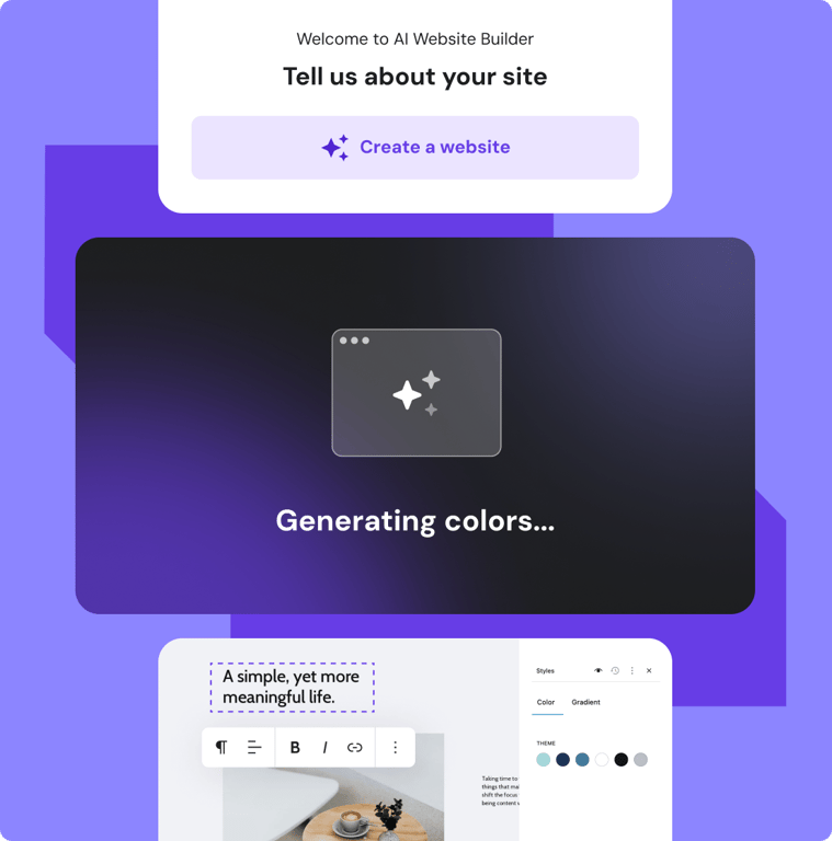 Da unas instrucciones y crea una web WordPress con IA
