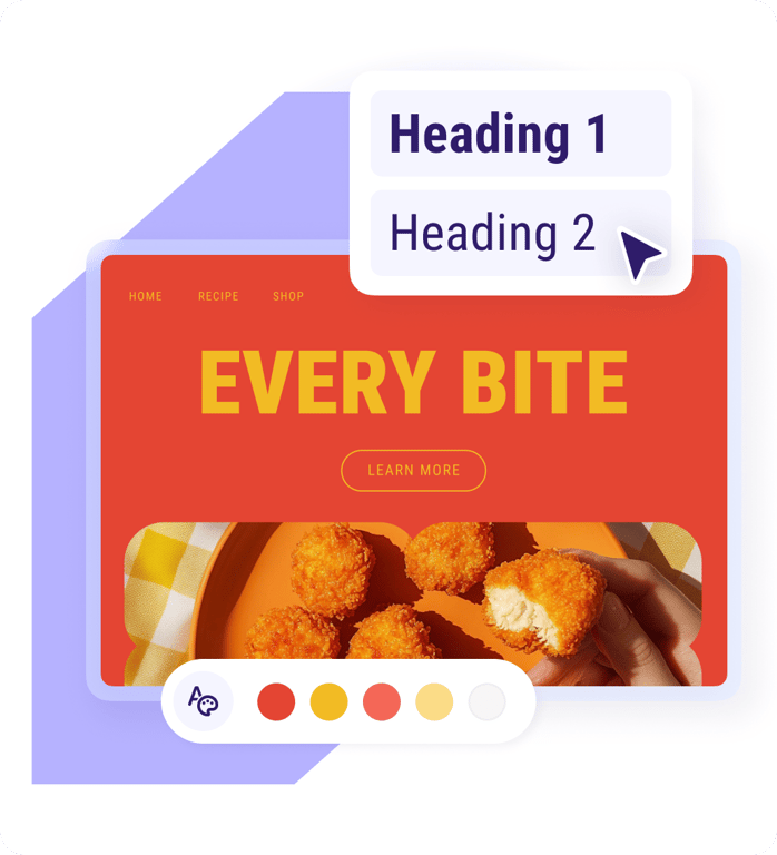 2. Customize your website
