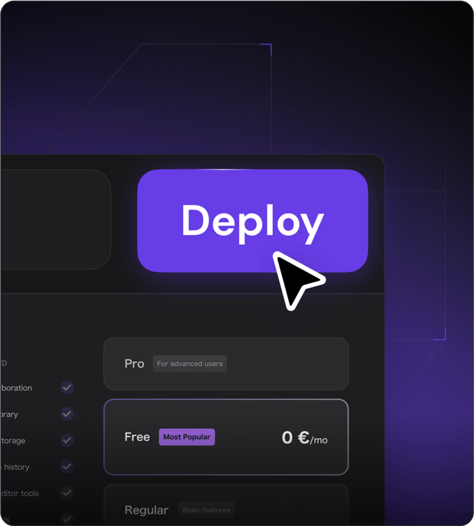 3. Go live – deploy and publish with one click
